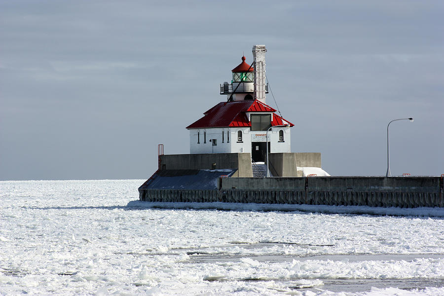 Lighthouse Photograph - Duluth Harbor  #1 by Amanda Stadther