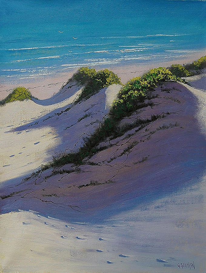 Seascape Painting - Dune Shadows by Graham Gercken Seascape Painting - Dune Shadows by Graham Gercken