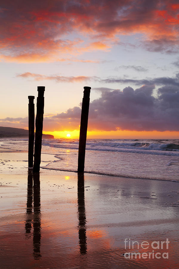Landscape Photograph - Dunedin St Clair Beach at Sunrise #1 by Colin and Linda McKie