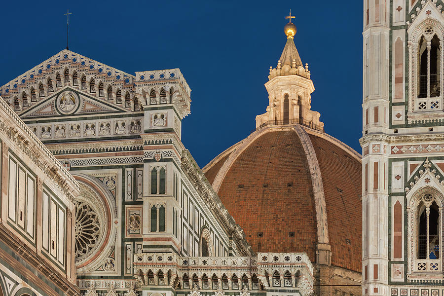 Duomo And Campanile At The Blue Hour Photograph by Izzet Keribar Duomo And Campanile At The Blue Hour Photograph by Izzet Keribar
