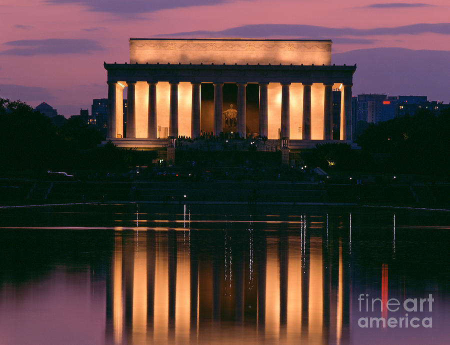 Dusk View Of The Lincoln Memorial #1 Photograph by Rafael Macia