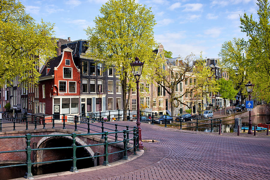 Dutch Canal Houses in Amsterdam #1 Photograph by Artur Bogacki