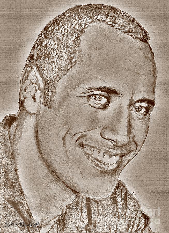 Dwayne Johnson in 2007 #2 Digital Art by J McCombie