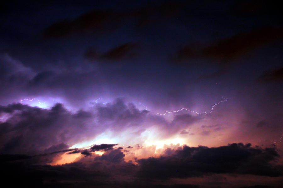 Nebraska Photograph - Dying Storm Cells with Fantastic Lightning #3 by NebraskaSC