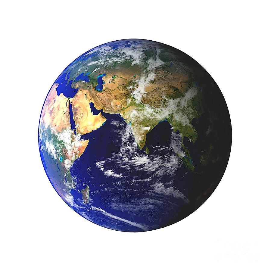 Earth Globe #1 Digital Art by Henrik Lehnerer