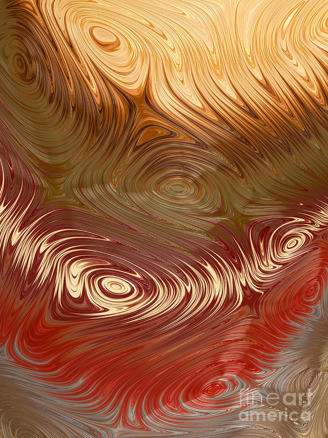 Abstract Digital Art - Earth Tones #1 by Heidi Smith