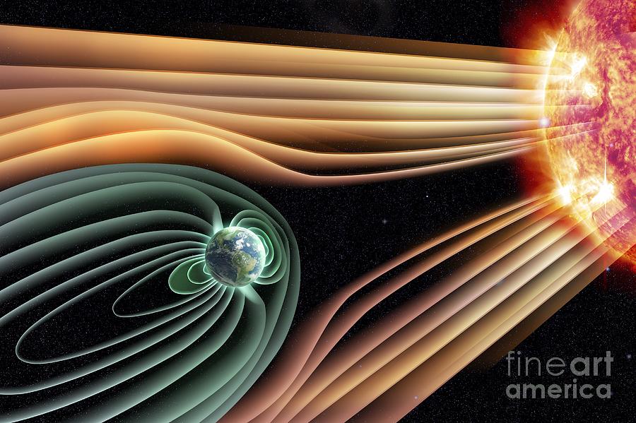 Earth's Magnetosphere, Artwork Photograph By Science Photo Library | Pixels