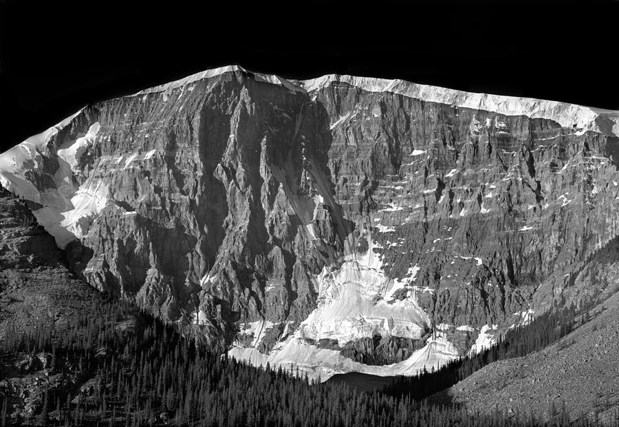 1M3760-BW-East Face Mt. Kitchener Photograph by Ed  Cooper Photography