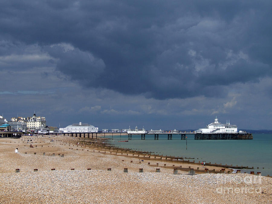 Eastbourne Beach and  Pier Photograph by Phil Banks