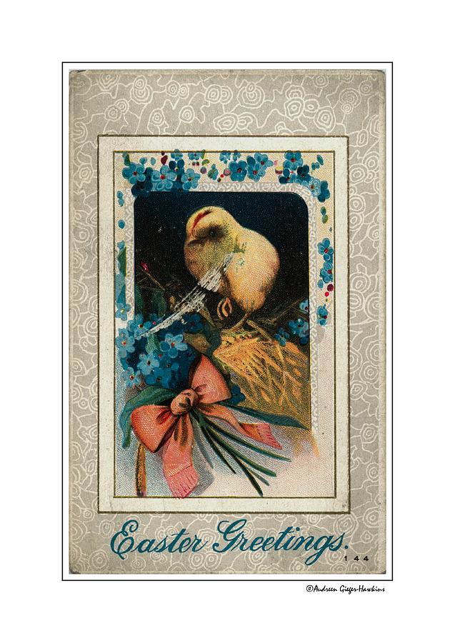Easter Photograph - Easter Greetings 1913 Vintage Postcard by Audreen Gieger