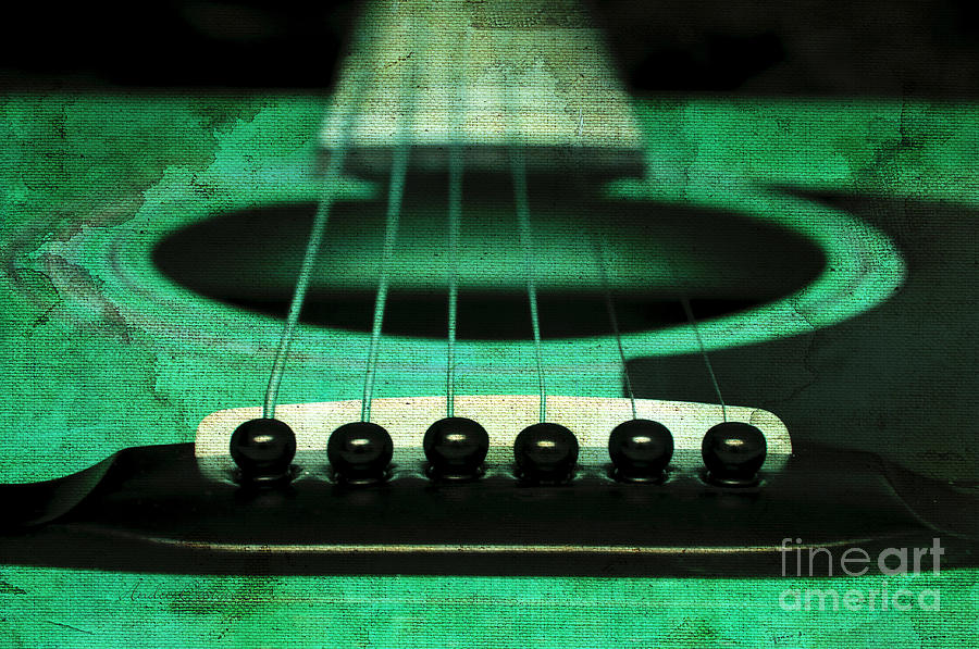 Edgy Abstract Eclectic Guitar 15 Photograph by Andee Design