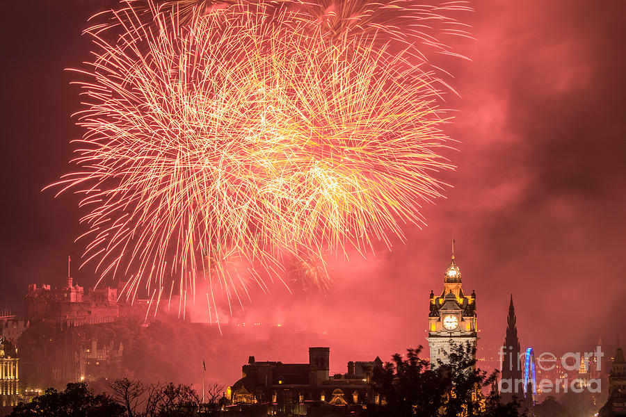 Edinburgh Festival Fireworks Photograph by Keith Thorburn LRPS EFIAP