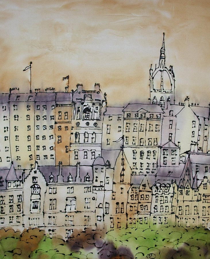 Edinburgh Scotland #1 Painting by Hazel Millington