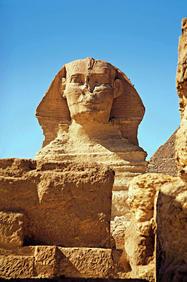 Landmark Photograph - Egypt, Cairo, Giza, The Sphinx #1 by Miva Stock
