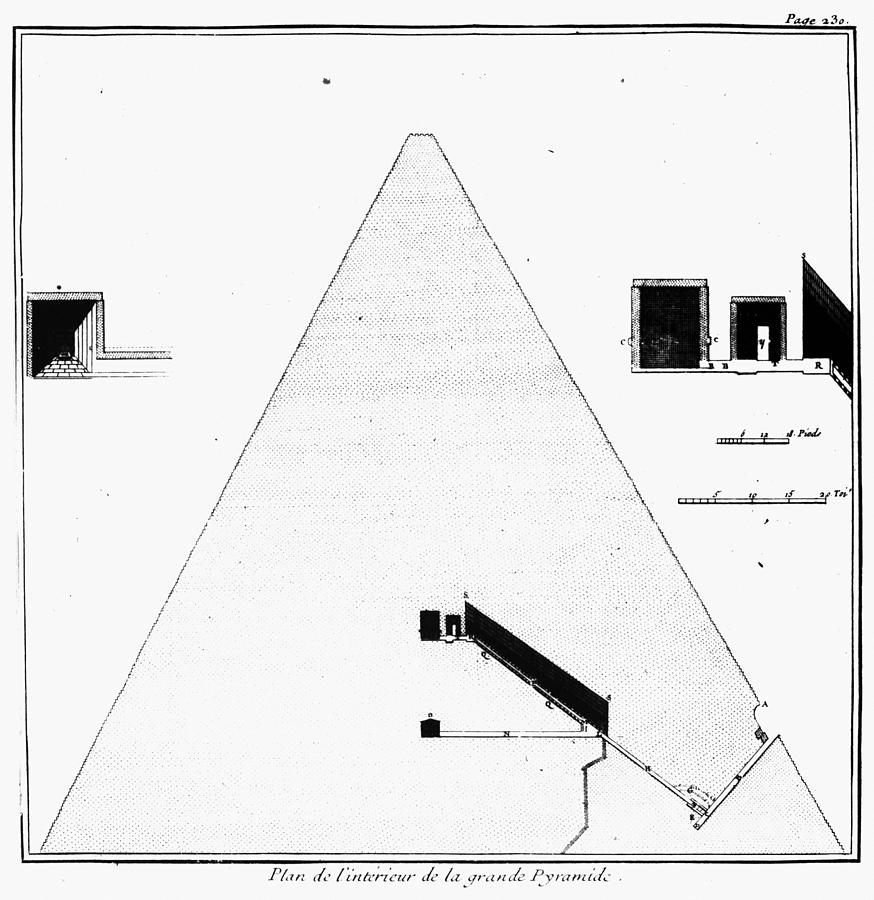 Egypt: Pyramid Diagram #1 Photograph by Granger