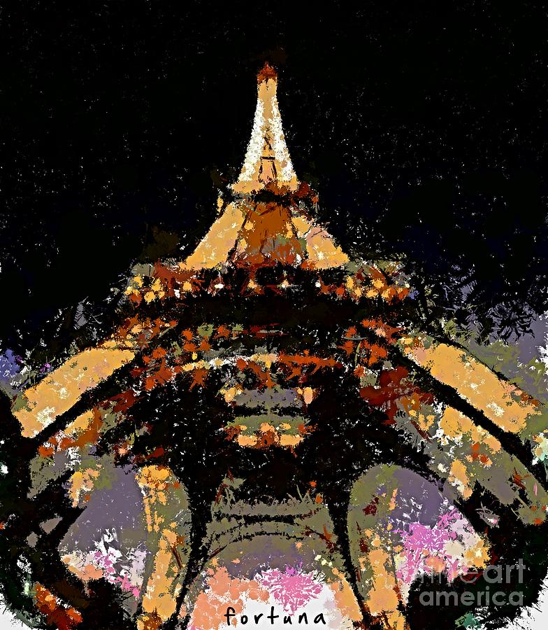 Landscape Digital Art - Eiffel Tower #1 by Dragica  Micki Fortuna