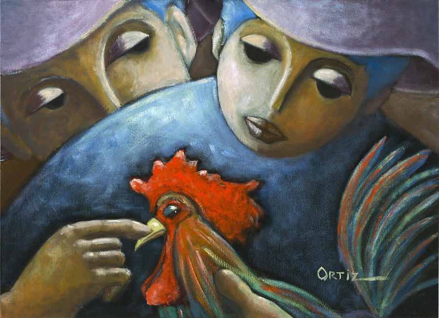 Rooster Painting - El Gallo by Oscar Ortiz