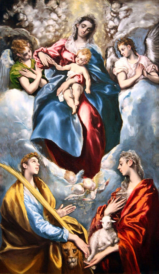 El Greco Photograph - El Grecos Madonna And Child With Saint Martina And Saint Agnes by Cora Wandel