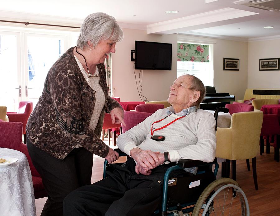 Elderly Man With Carer #1 Photograph by John Cole/science Photo Library