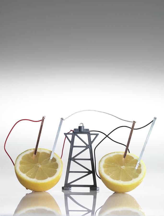 Electrical Circuit With Lemons Photograph by Tek Image/science Photo Library Fine Art America