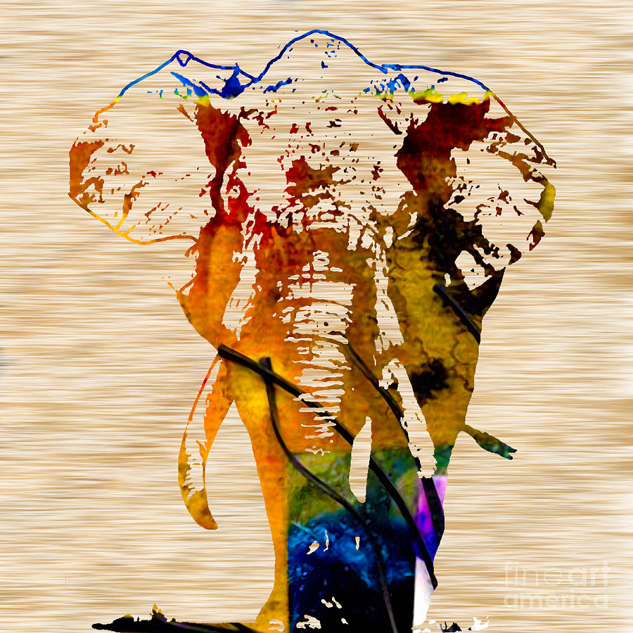 Elephant #3 Mixed Media by Marvin Blaine