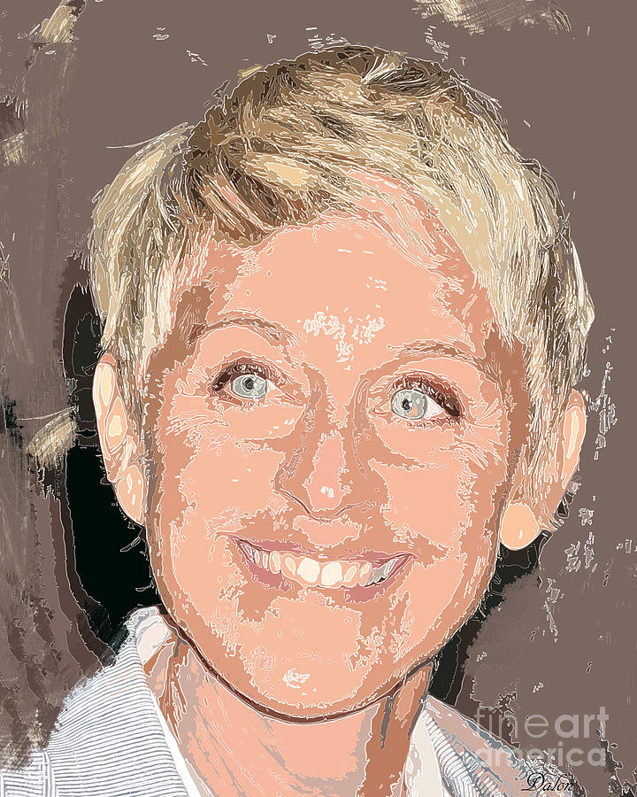 Ellen Degeneres Digital Art by Keith Ryan | Fine Art America