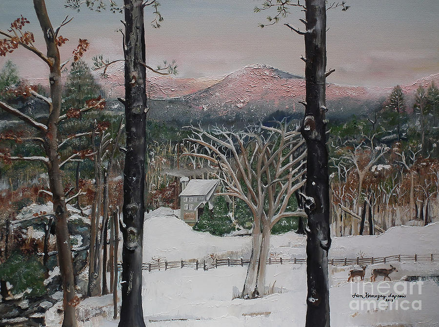 Ellijay - Pink Knob Mountain - Signed Painting by Jan Dappen