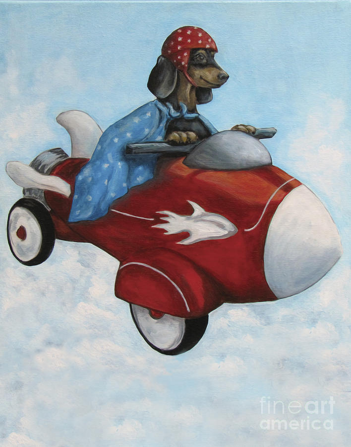 Elvis Flies for K9 Air Painting by Robin Wiesneth