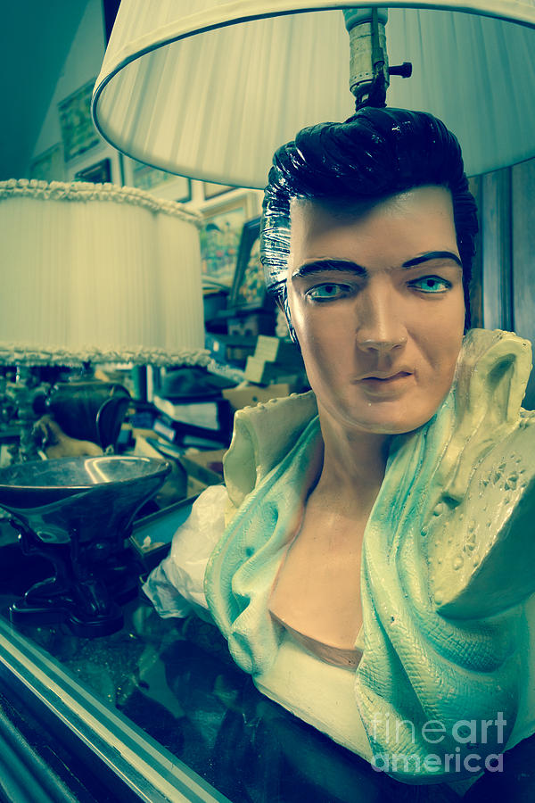 Elvis Presley Photograph - Elvis Lamp in Antique Shop #1 by Amy Cicconi