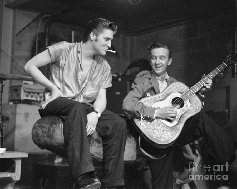 Elvis Presley Photograph - Elvis Presley and his cousin Gene Smith 1956 #1 by The Harrington Collection