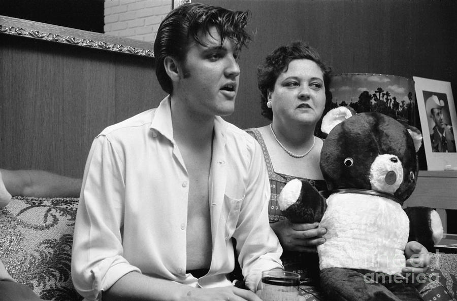 Elvis Presley Photograph - Elvis Presley and his mother Gladys 1956 by The Harrington Collection