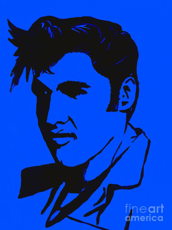 Elvis the King #4 Painting by Saundra Myles