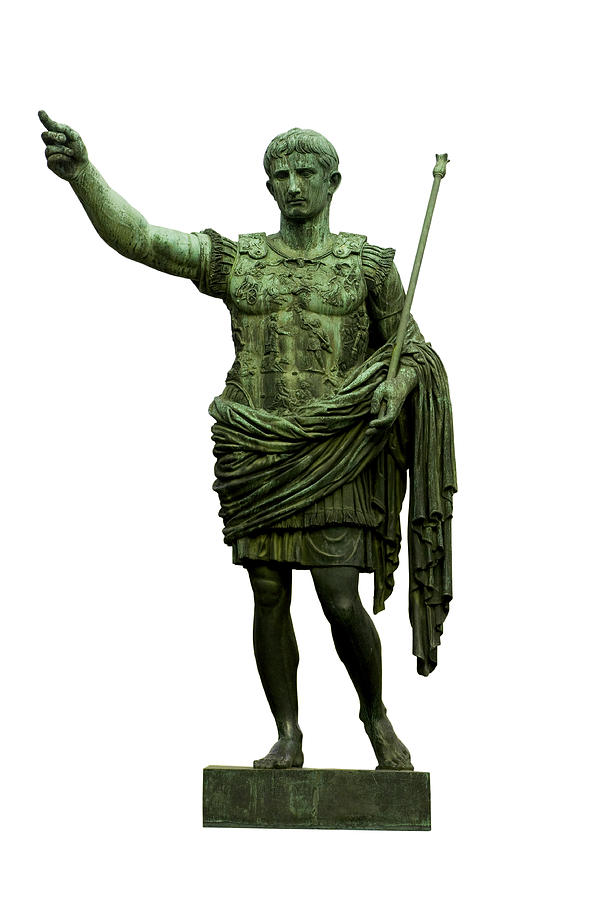 White Background Photograph - Emperor Caesar Augustus #1 by Fabrizio Troiani