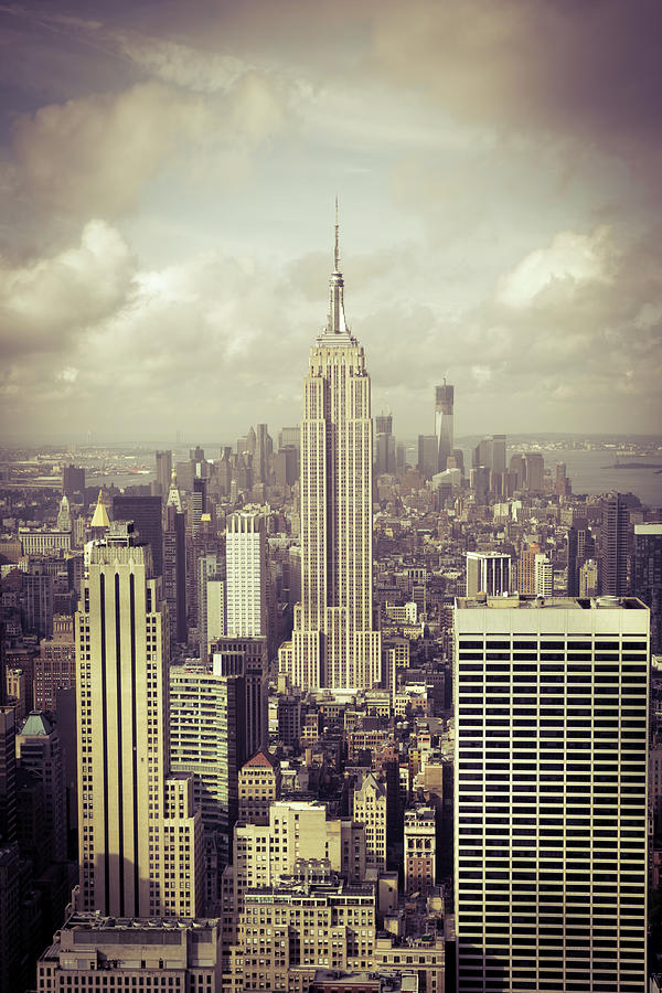Empire State Building And Manhattan #1 Photograph by Onfokus