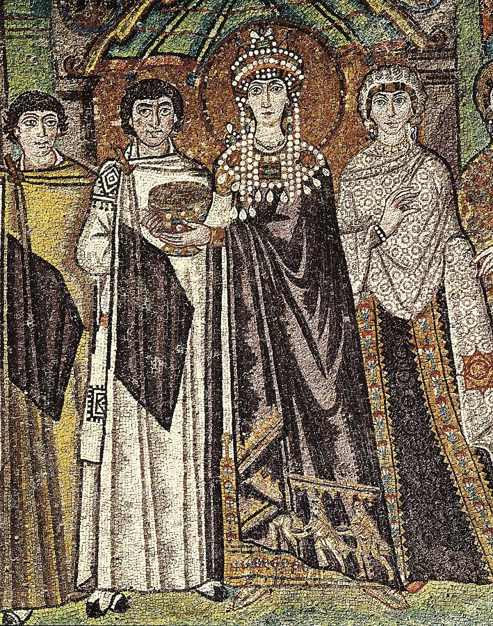 Empress Theodora With Her Court. Ca Photograph by Everett - Pixels