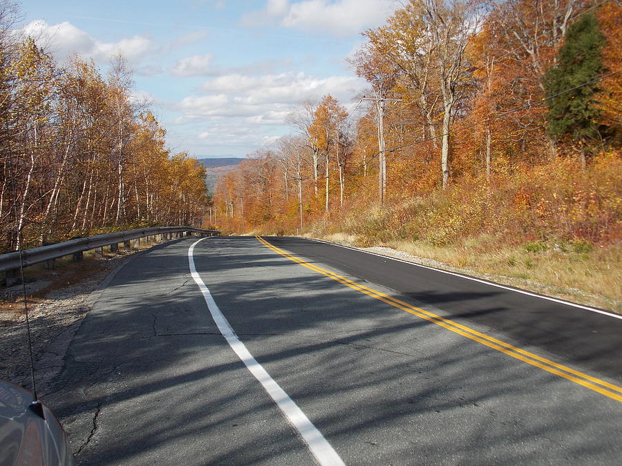 Empty Road in Franconia Notch #1 Photograph by Catherine Gagne