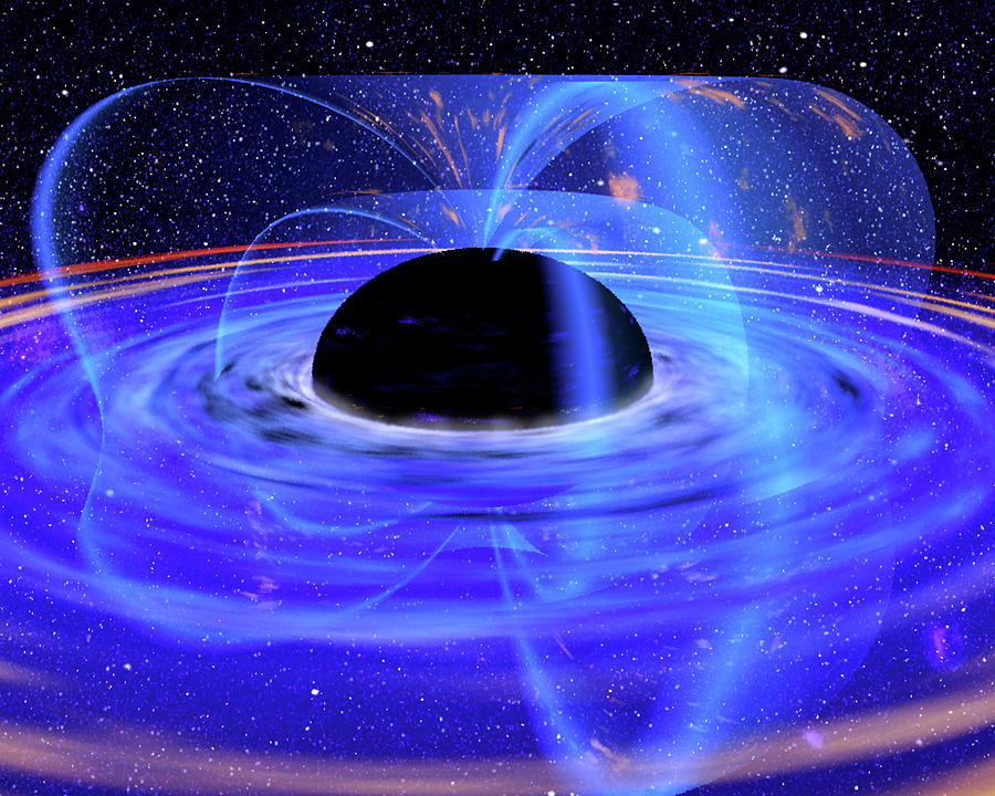Black Hole Photograph - Energy-releasing Black Hole #1 by Nasa