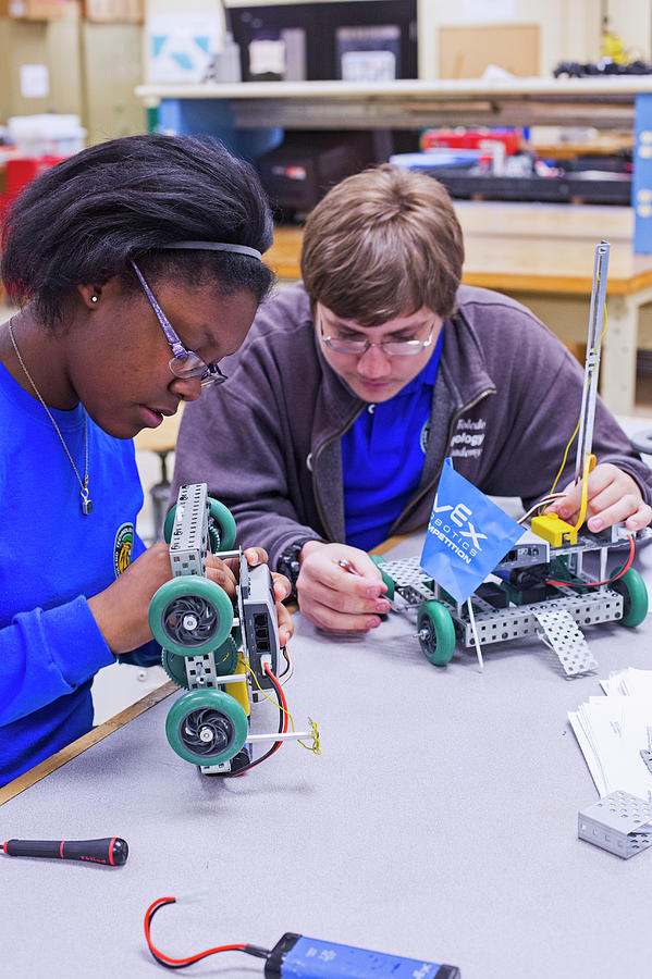 Engineering Academy Robotics Students #1 Photograph by Jim West - Fine ...