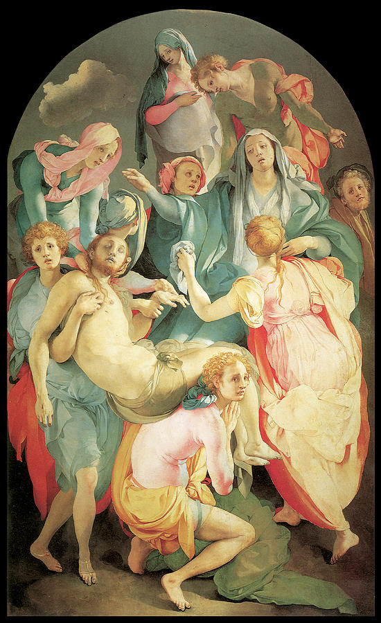 Jesus Christ Painting - Entombment #1 by Jacopo Da Pontormo