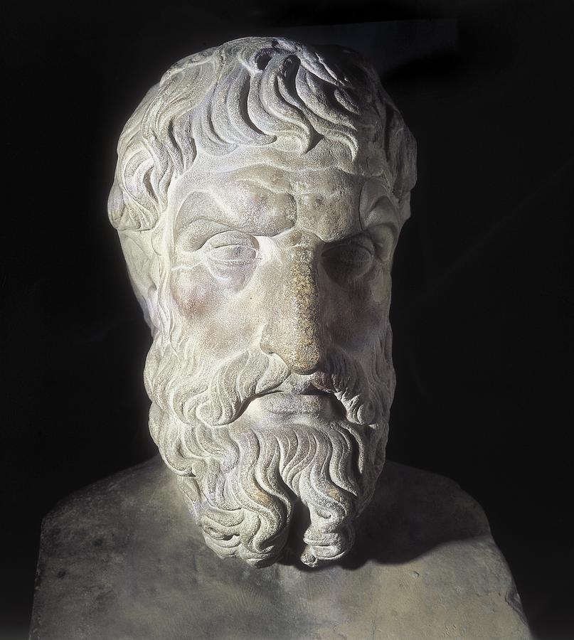 Portrait Photograph - Epicurus 341-270 Bc. Greek Philosopher #1 by Everett