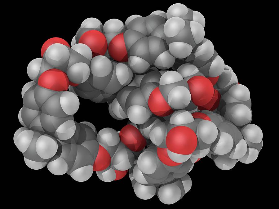 Illustration Photograph - Epoxy Resin Molecule #1 by Laguna Design/science Photo Library