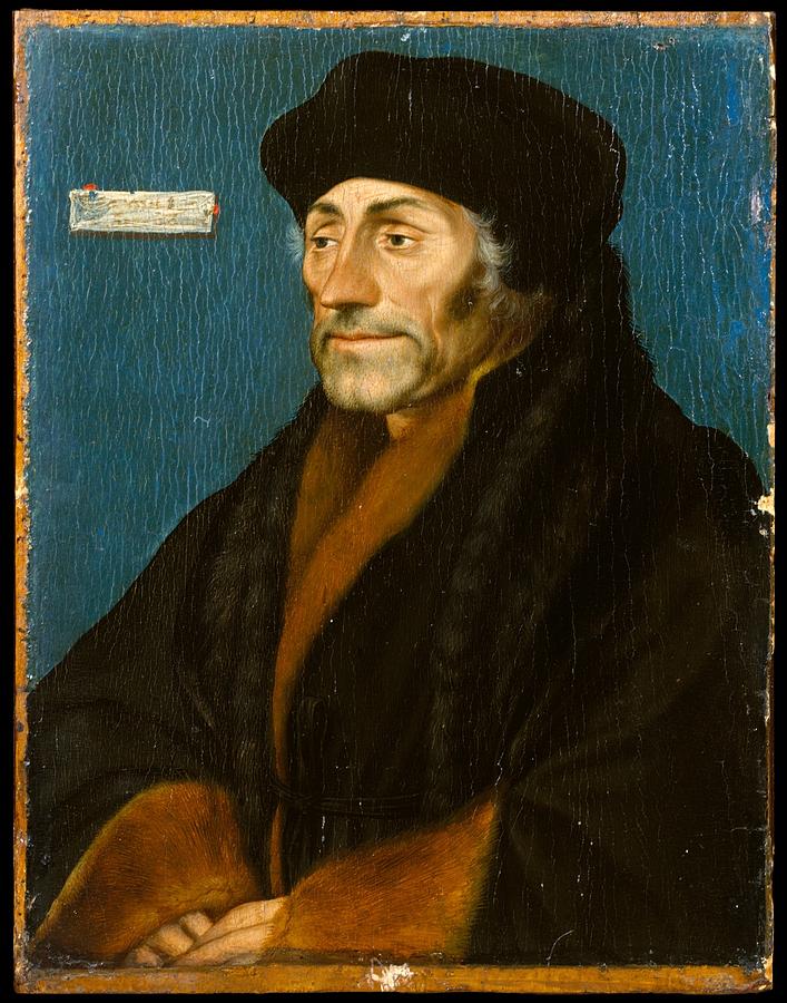 Erasmus Of Rotterdam Painting by Hans Holbein the Younger
