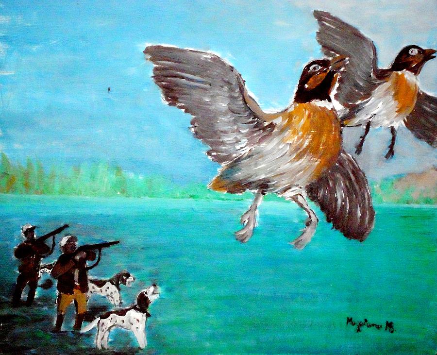 Bird Painting - Escape #1 by Mauro Beniamino Muggianu