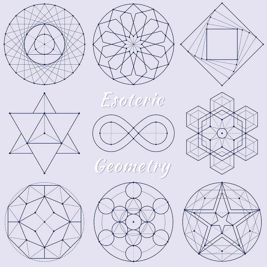 Esoteric Spiritual Geometry #1 Drawing by Jobalou