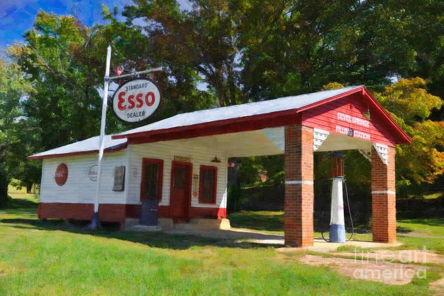 Esso Station #2 Digital Art by Dale Powell