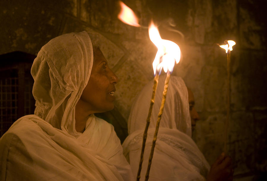 Easter Photograph - Ethiopian holy fire ceremony #2 by Kobby Dagan