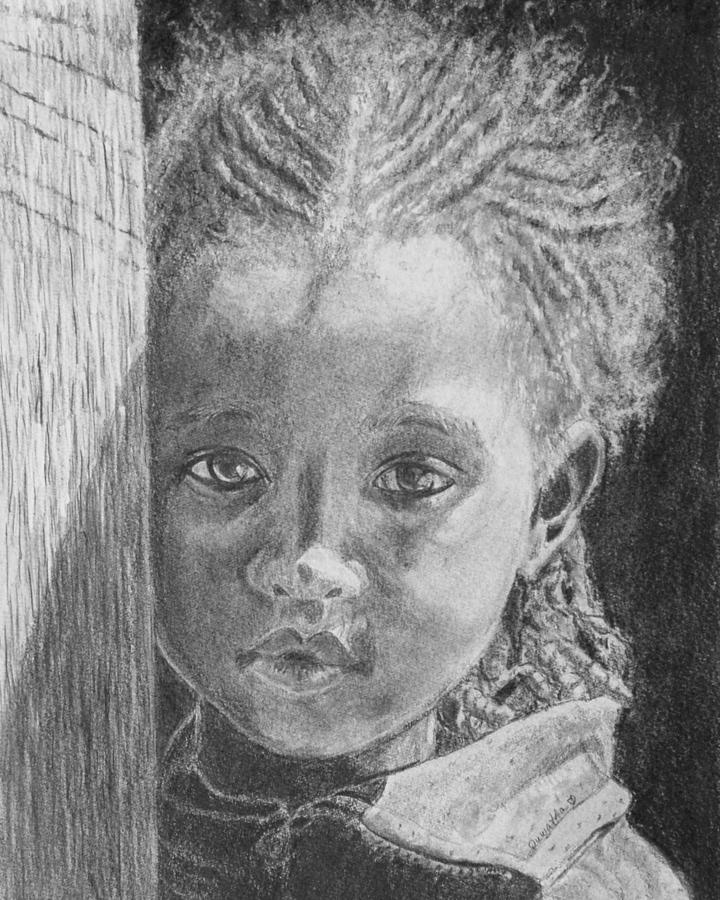 Portrait Drawing - Ethiopias Future by Quwatha Valentine