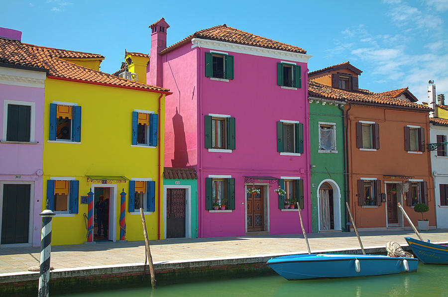 Architecture Photograph - Europe Italy Burano Bright Colored by Terry Eggers Architecture Photograph - Europe Italy Burano Bright Colored by Terry Eggers