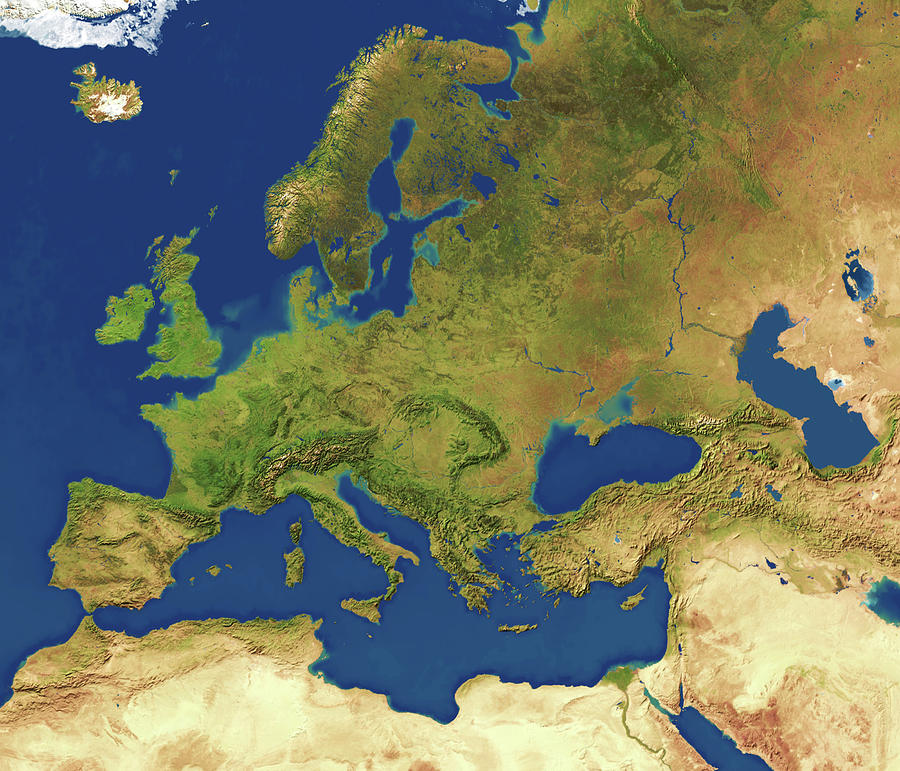 Europe Photograph by Planetary Visions Ltd/science Photo Library - Fine ...