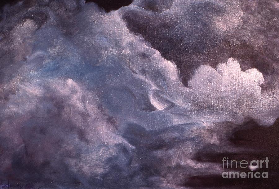 Evening Clouds Painting by Myra Maslowsky